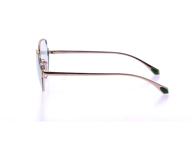 Gafas de sol cuadradas Bulgari doradas de metal Dorado - vista 5
