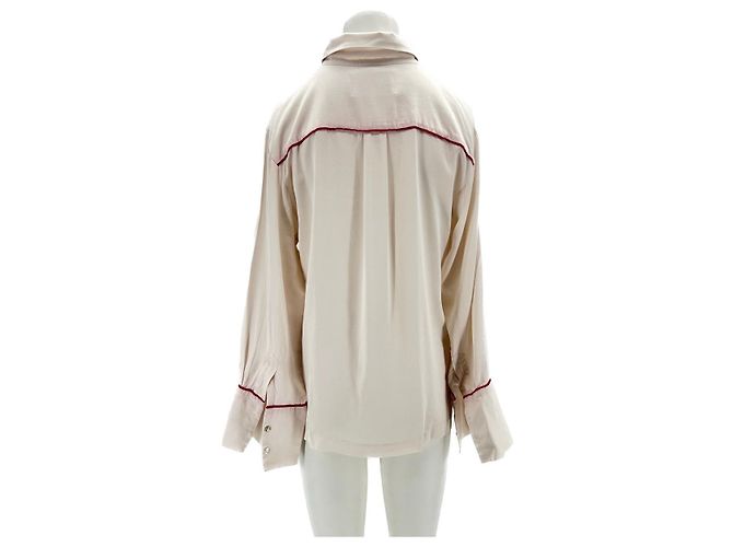 Autre Marque Camicia da pigiama in seta Beige - vista 2
