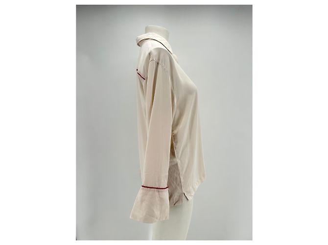 Autre Marque Camicia da pigiama in seta Beige - vista 3