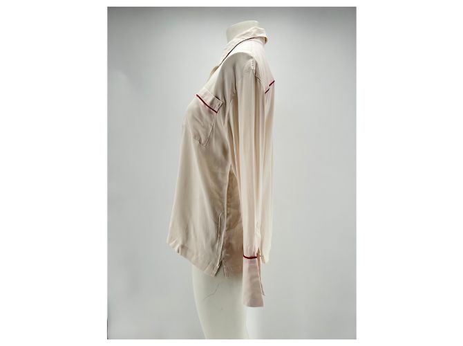 Autre Marque Camicia da pigiama in seta Beige - vista 4