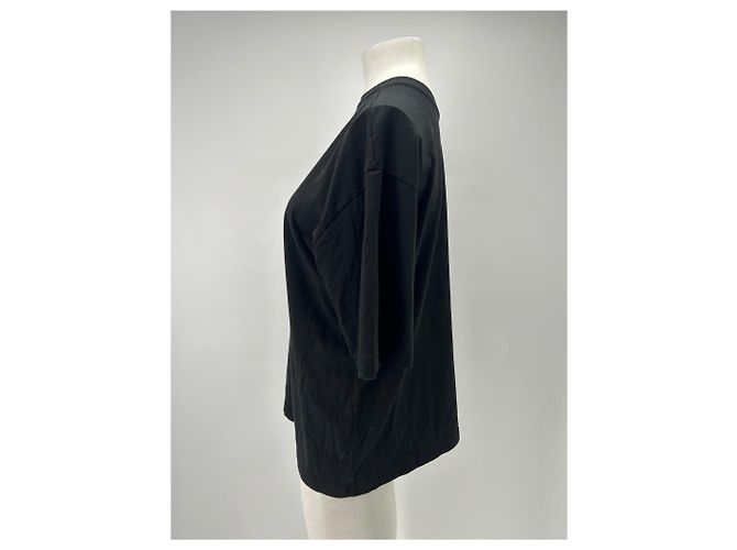 Autre Marque Camiseta de algodón negra 440ME Negro - vista 4