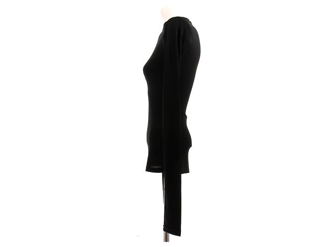 Autre Marque Top negro de mangas largas - vista 4