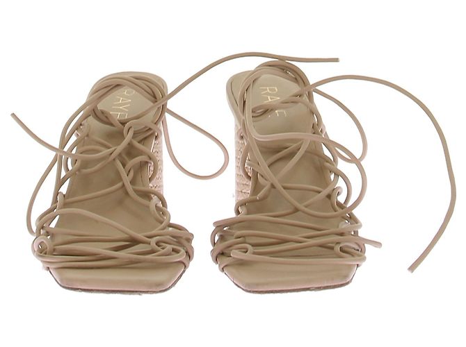 Autre Marque Denim und rosa Sandalen AHDIID Größe 38 Beige - Ansicht 4