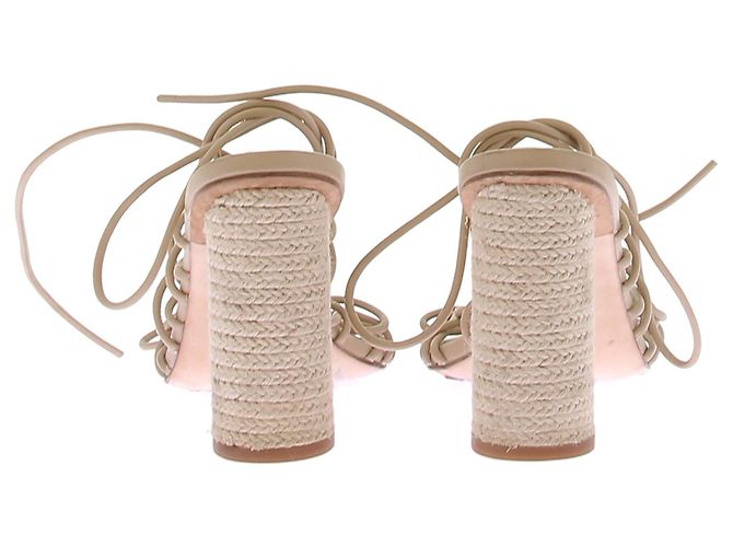 Autre Marque Denim und rosa Sandalen AHDIID Größe 38 Beige - Ansicht 5