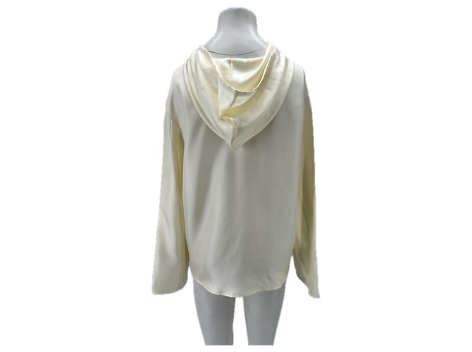 Autre Marque Top de seda con capucha crema "Nuka" Beige - vista 2