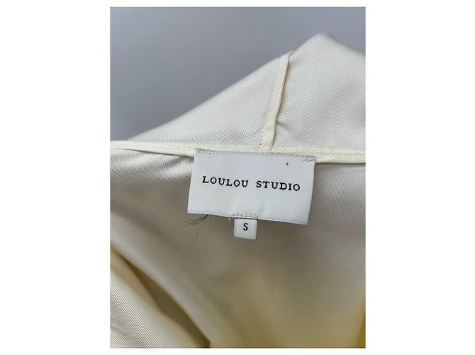 Autre Marque Top de seda con capucha crema "Nuka" Beige - vista 6