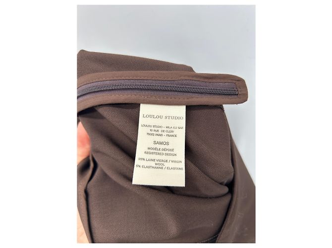 Autre Marque Falda marrón "Samos" de lana Castaño - vista 5