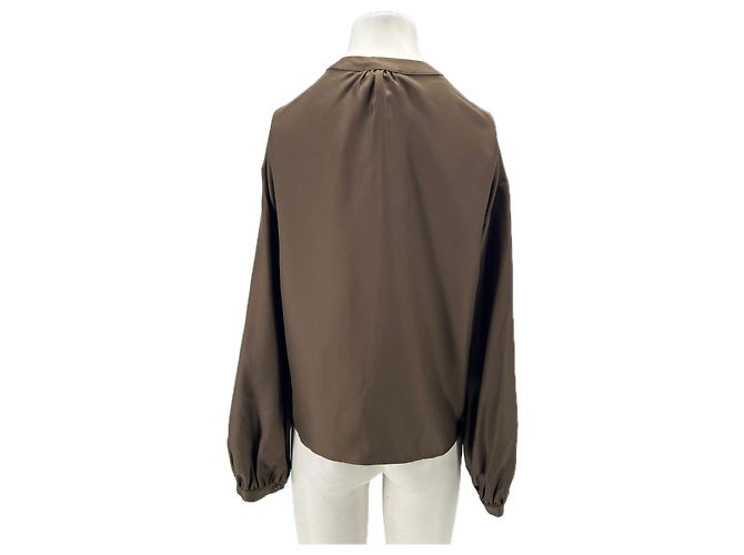 Autre Marque Blusa de seda marrón "Lea" Castaño - vista 2