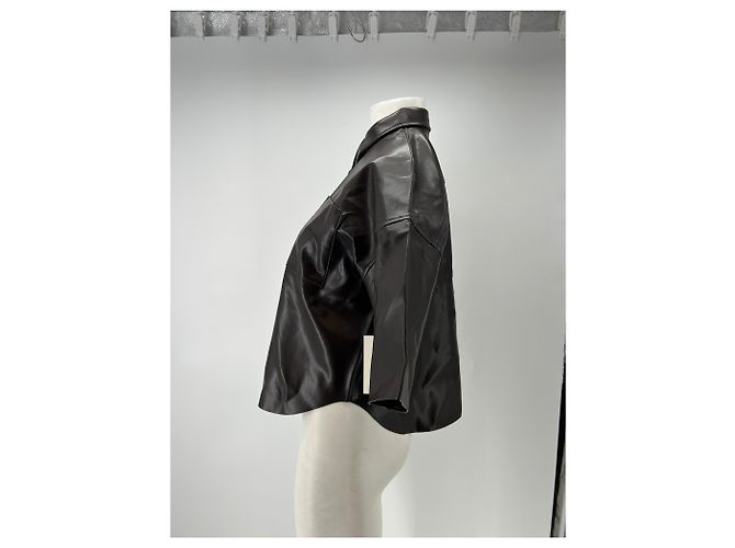 Citizens of Humanity Giacca in pelle marrone - vista 4