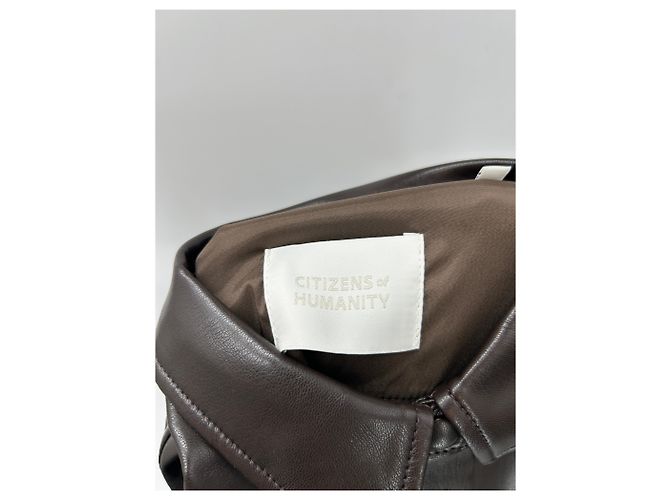 Citizens of Humanity Giacca in pelle marrone - vista 5