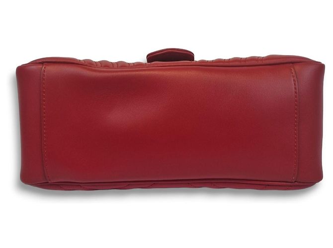 Gucci Borsa a Spalla GG Marmont Matelassé con Manico Superiore Rosso - vista 5