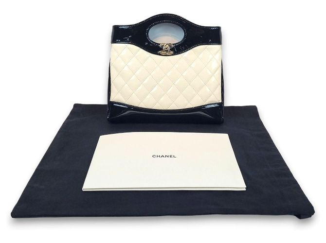 Chanel Zweifarbige Mini-Tasche Schwarz - Ansicht 10
