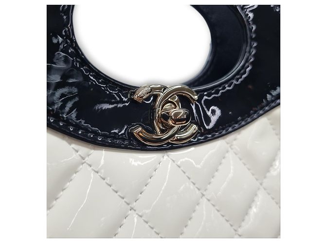 Chanel Zweifarbige Mini-Tasche Schwarz - Ansicht 7
