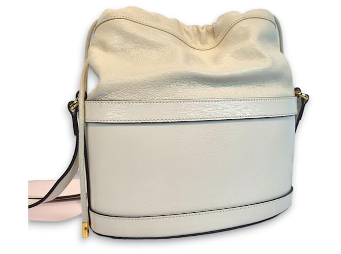Gucci Borsa a tracolla a secchiello Horsebit Bianco - vista 2