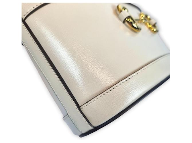 Gucci Borsa a tracolla a secchiello Horsebit Bianco - vista 5
