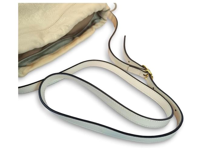 Gucci Borsa a tracolla a secchiello Horsebit Bianco - vista 8