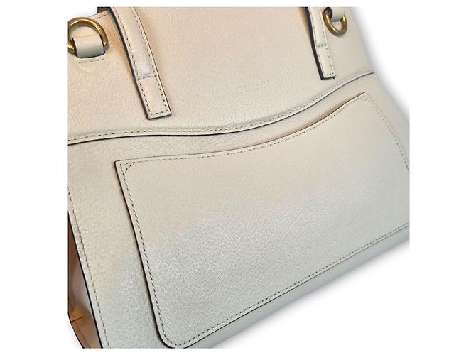 Gucci Borsa Tote Media con Manico Superiore Farfalla Bianco - vista 3