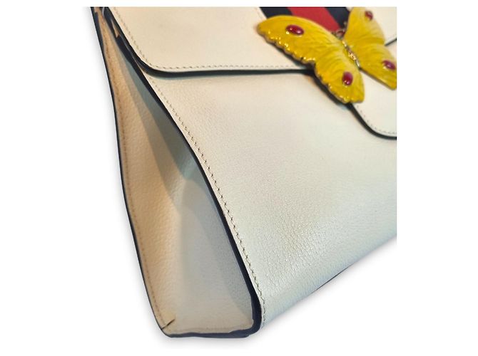 Gucci Borsa Tote Media con Manico Superiore Farfalla Bianco - vista 5
