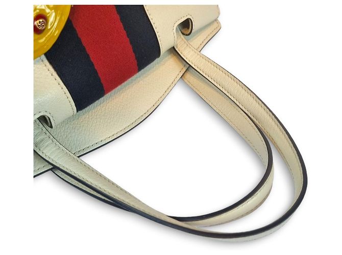 Gucci Borsa Tote Media con Manico Superiore Farfalla Bianco - vista 7