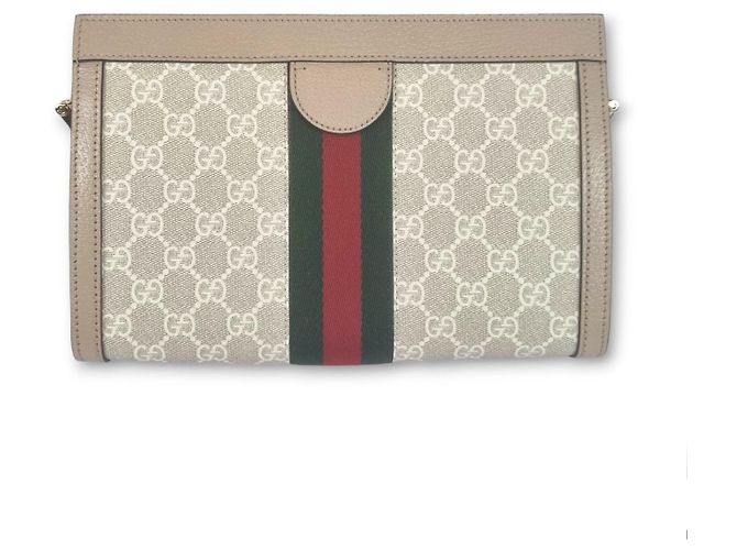 Gucci Borsa a Spalla Ophidia GG Piccola Bianco - vista 2