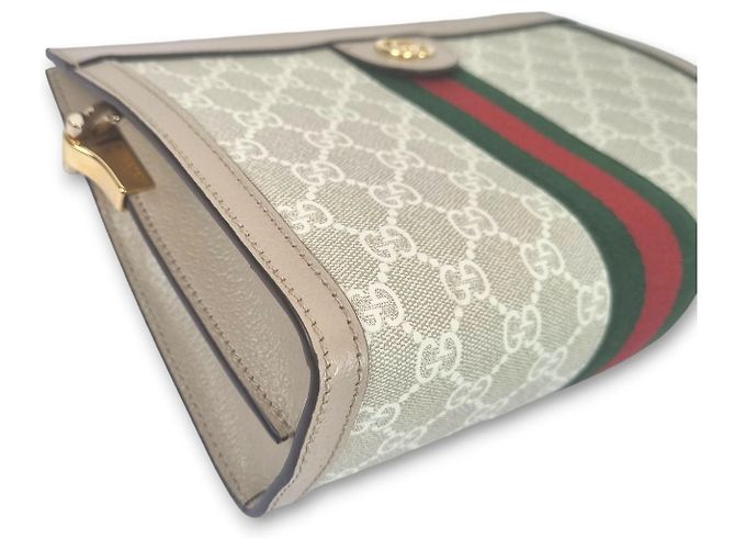 Gucci Borsa a Spalla Ophidia GG Piccola Bianco - vista 6
