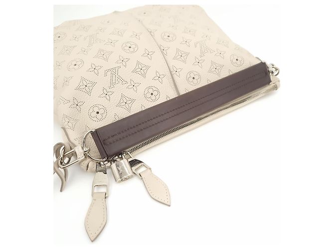 Louis Vuitton Mahina Leder Selene PM Tote Bag Weiß - Ansicht 3