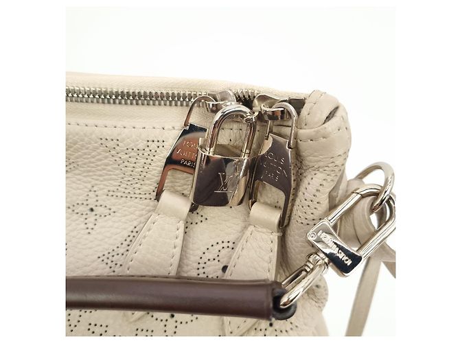 Louis Vuitton Mahina Leder Selene PM Tote Bag Weiß - Ansicht 6