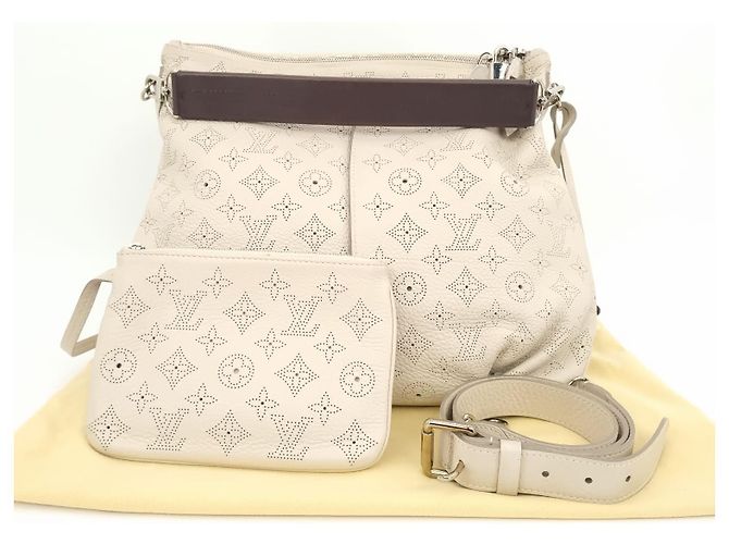 Louis Vuitton Mahina Leder Selene PM Tote Bag Weiß - Ansicht 9