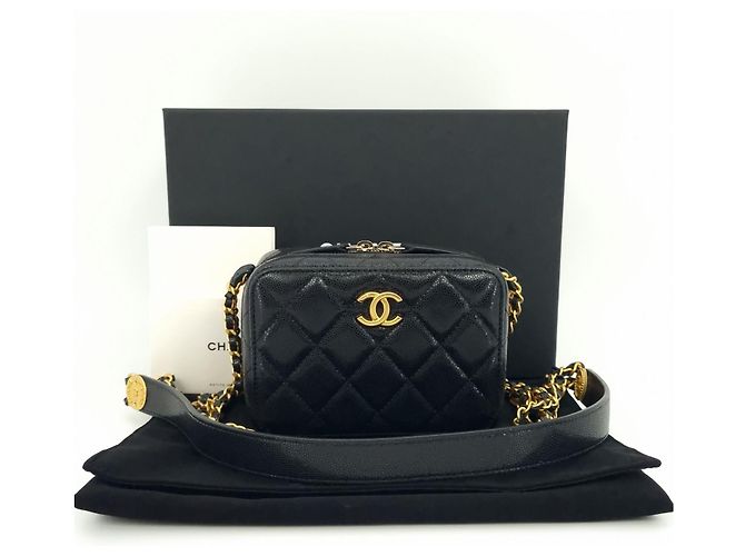 Chanel Borsa per fotocamera Caviar Small Nero - vista 13