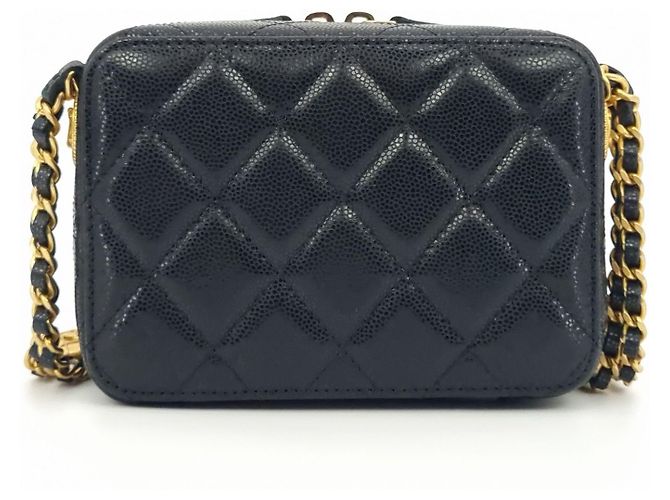 Chanel Borsa per fotocamera Caviar Small Nero - vista 2