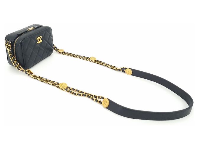 Chanel Borsa per fotocamera Caviar Small Nero - vista 4