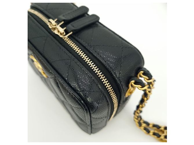 Chanel Borsa per fotocamera Caviar Small Nero - vista 8