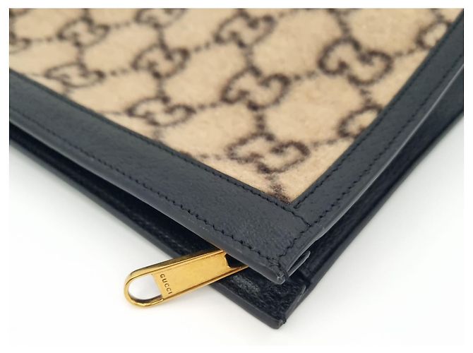 Gucci Clutch in lana Marrone - vista 4