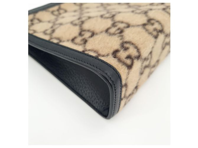 Gucci Clutch in lana Marrone - vista 5