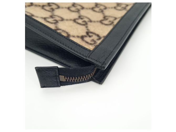 Gucci Clutch in lana Marrone - vista 7
