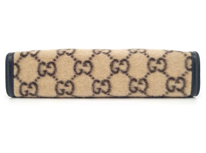 Gucci Clutch in lana Marrone - vista 9