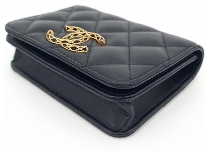 Chanel Borsa a tracolla mini con patta e catena Nero - vista 5