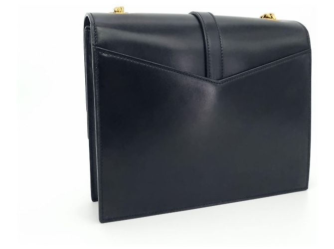 Saint Laurent Borsa a Spalla Shylpis Medium Chain Nero - vista 2