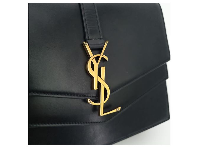 Saint Laurent Borsa a Spalla Shylpis Medium Chain Nero - vista 4