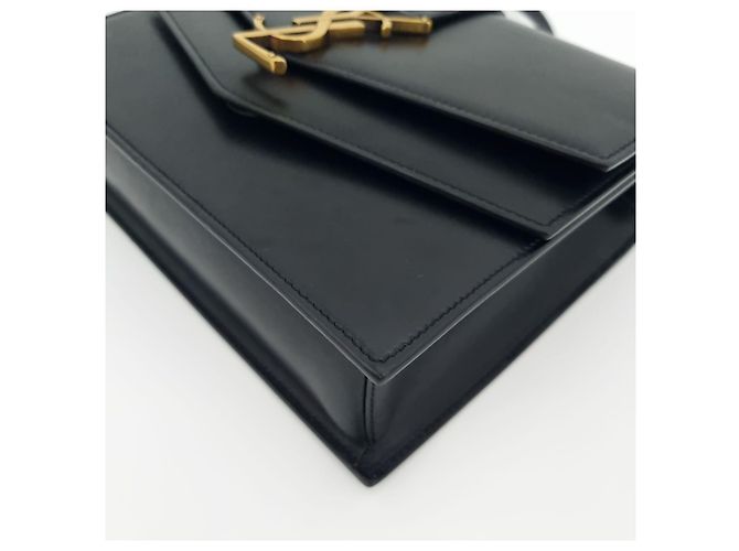 Saint Laurent Borsa a Spalla Shylpis Medium Chain Nero - vista 6