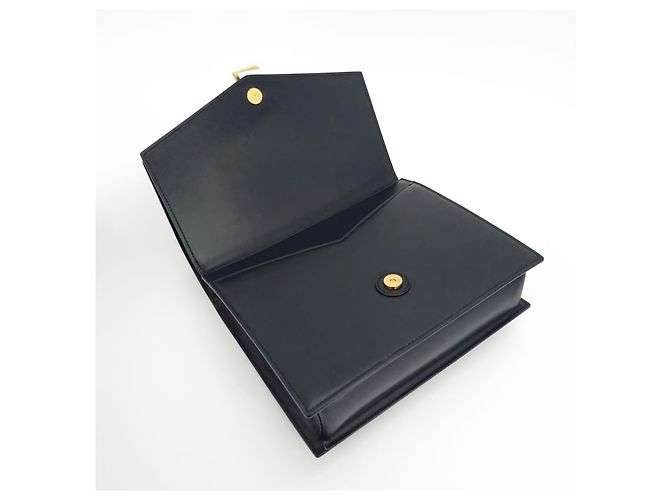 Saint Laurent Borsa a Spalla Shylpis Medium Chain Nero - vista 8