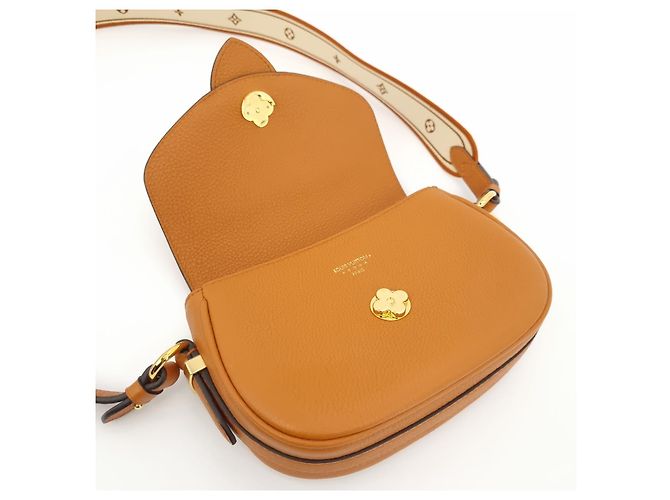 Borsa a tracolla Louis Vuitton Pont-Neuf Soft Sienna Dore Marrone - vista 8