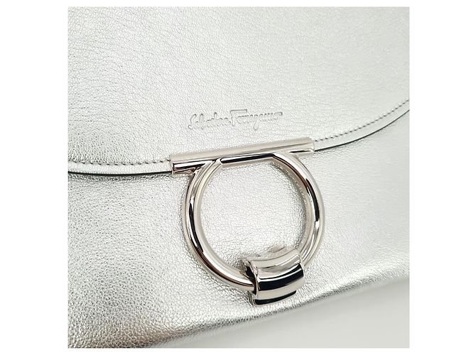 Clutch Mago Salvatore Ferragamo Argento - vista 5