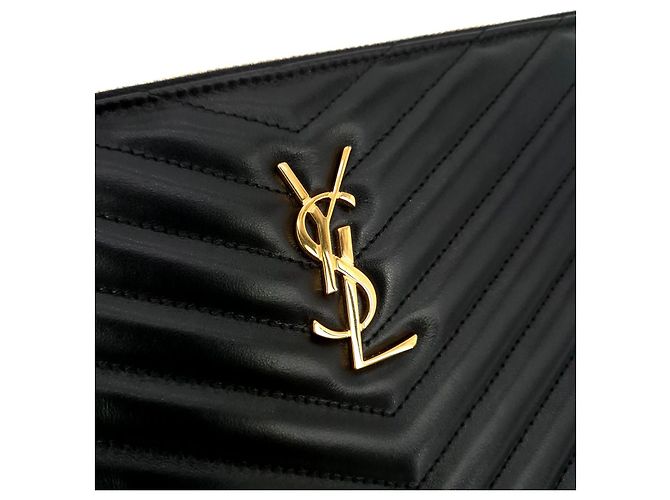 Saint Laurent Clutch Media Nero - vista 3
