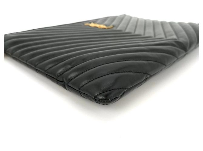 Saint Laurent Clutch Media Nero - vista 8