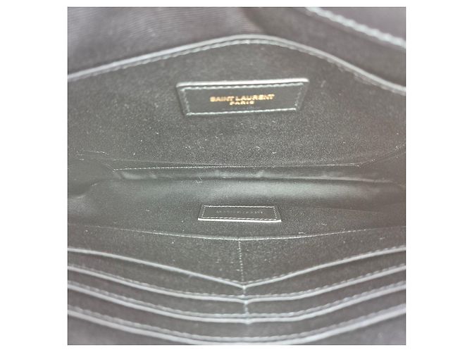 Saint Laurent Clutch Media Nero - vista 9