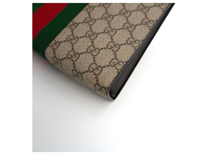 Gucci Clutch GG Supreme Marrone - vista 4