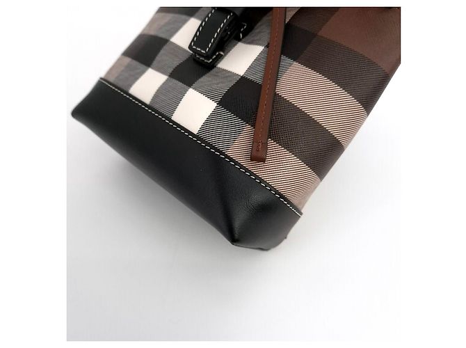 Burberry Canvas Check Micro Backpack Brown - view 7