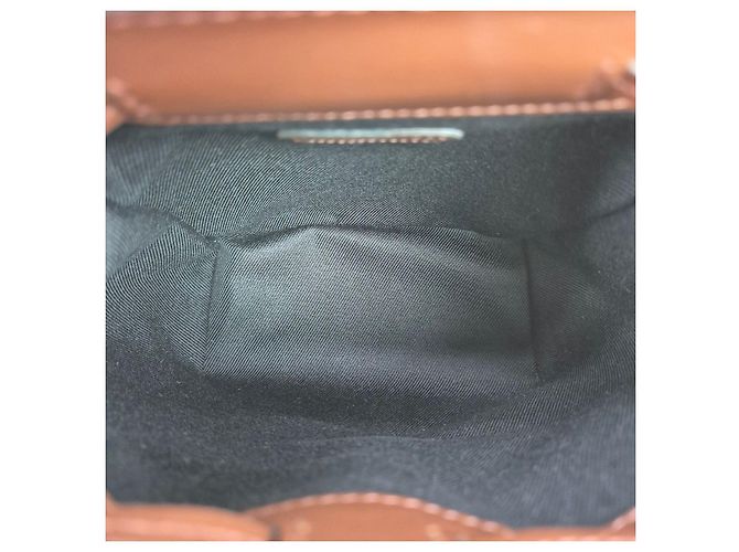 Burberry Canvas Check Micro Backpack Brown - view 9