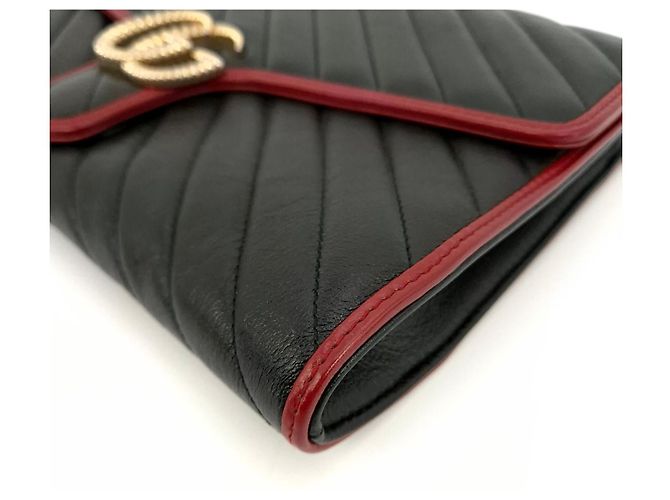 Gucci Clutch GG Marmont Matelassé Nero - vista 6